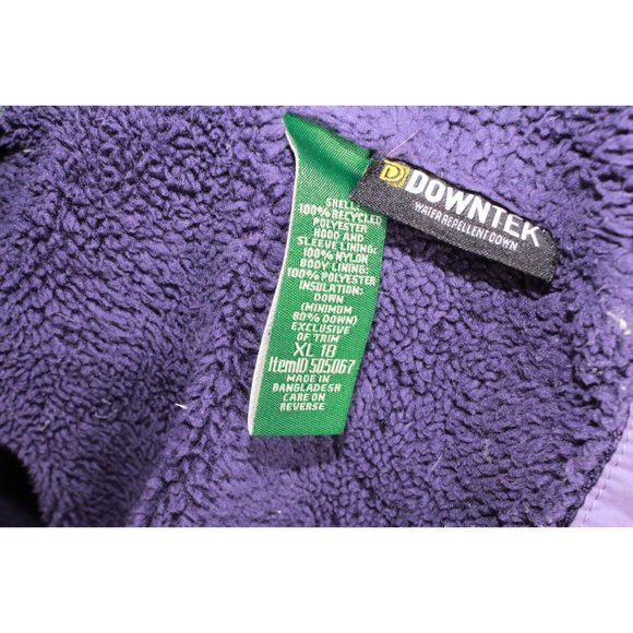LL Bean Kids' Purple Polyester Downtek Quilted Down Cold Weather Jacket XL 18 - Picture 7 of 10
